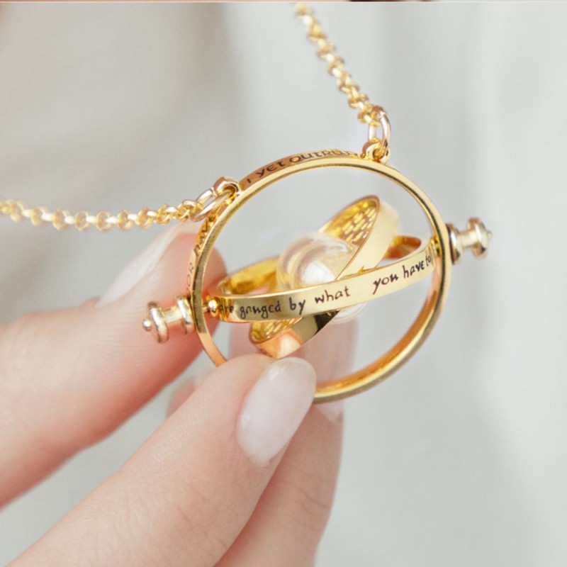 Collier Retourneur de Temps Harry Potter doré geek sur Logeekdesign