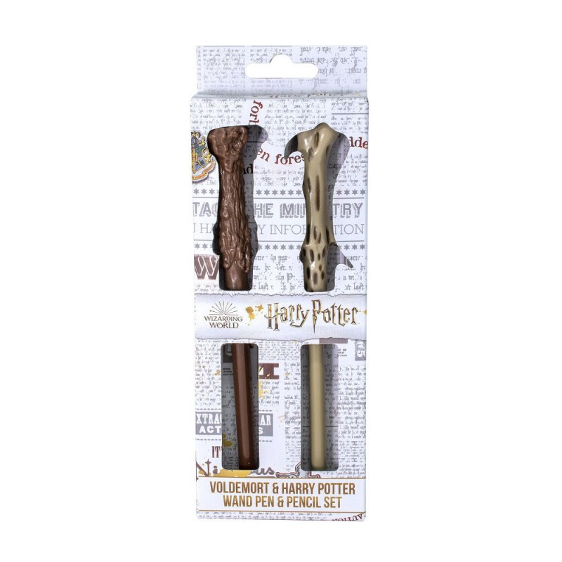 Set stylo et crayon Harry Potter baguettes magiques sur Cec Design