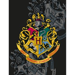 Serviette de Plage Harry Potter Noire Blason Poudlard
