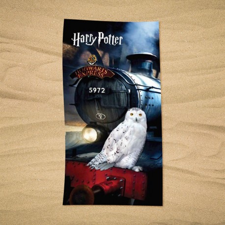 serviette-de-plage-harry-potter-hedwige-poudlard-express