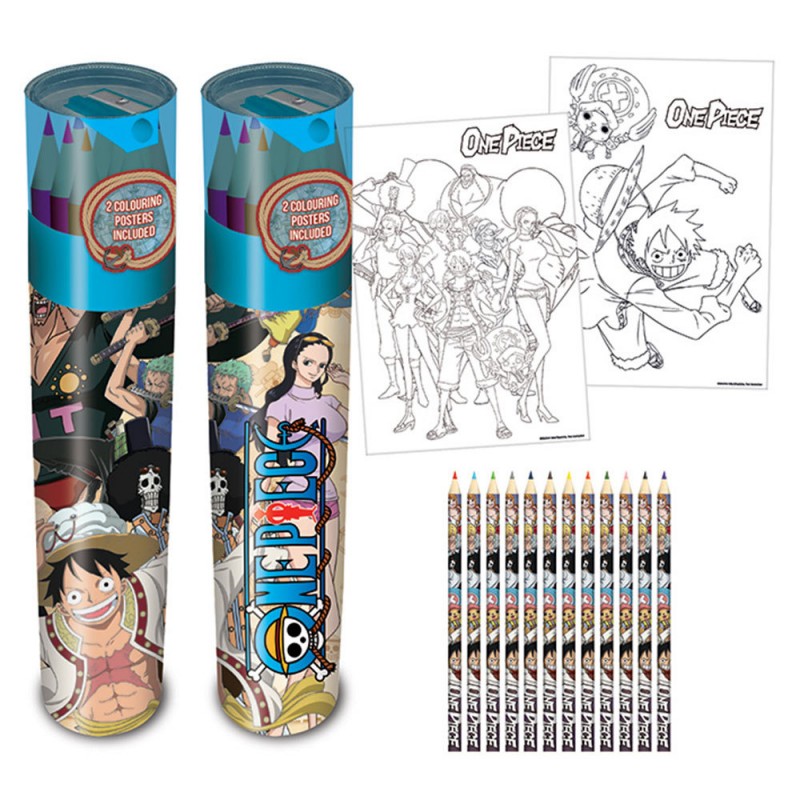 Tube de Crayons de Couleur One Piece et Coloriage sur Logeekdesign