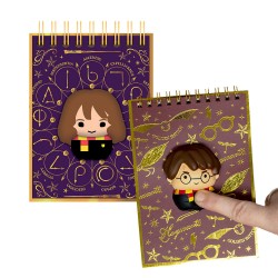 Mini Carnet de Notes Harry Potter Kawaii Personnages Anti-Stress 3D