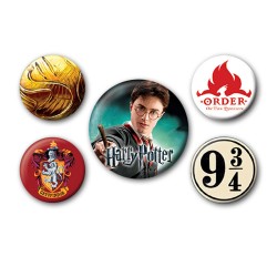 Pack de 5 Badges Harry Potter Gryffondor