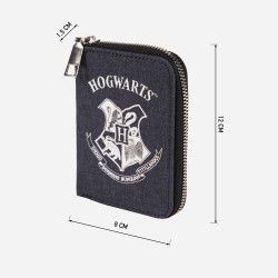 Portefeuille Harry Potter Blason Poudlard Façon Denim