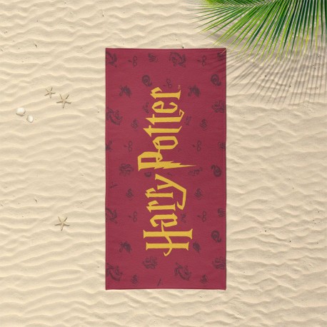 serviette-de-plage-harry-potter-rouge-et-or