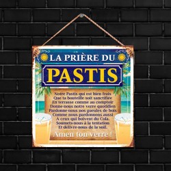 Plaque Métallique La Prière du Pastis