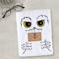 Carnet de Notes Harry Potter Chouette Hedwige Fourrure