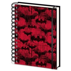 Carnet de Notes Batman Chauve-Souris Rouge et Noir