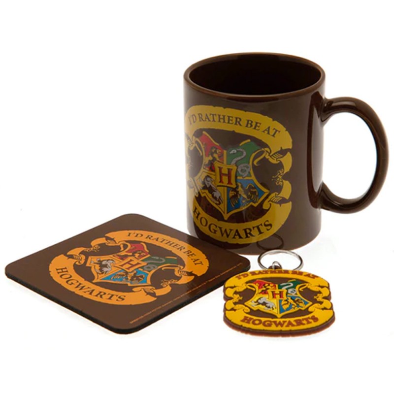 HARRY POTTER Coffret cadeau Poudlard Mug + Porte-clés + Cahier