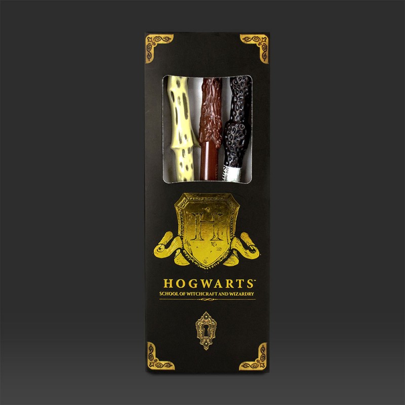 Set de 3 Stylos Harry Potter Baguettes Magiques