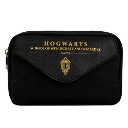 Trousse Harry Potter Poudlard Multi-Poches Noir et Or