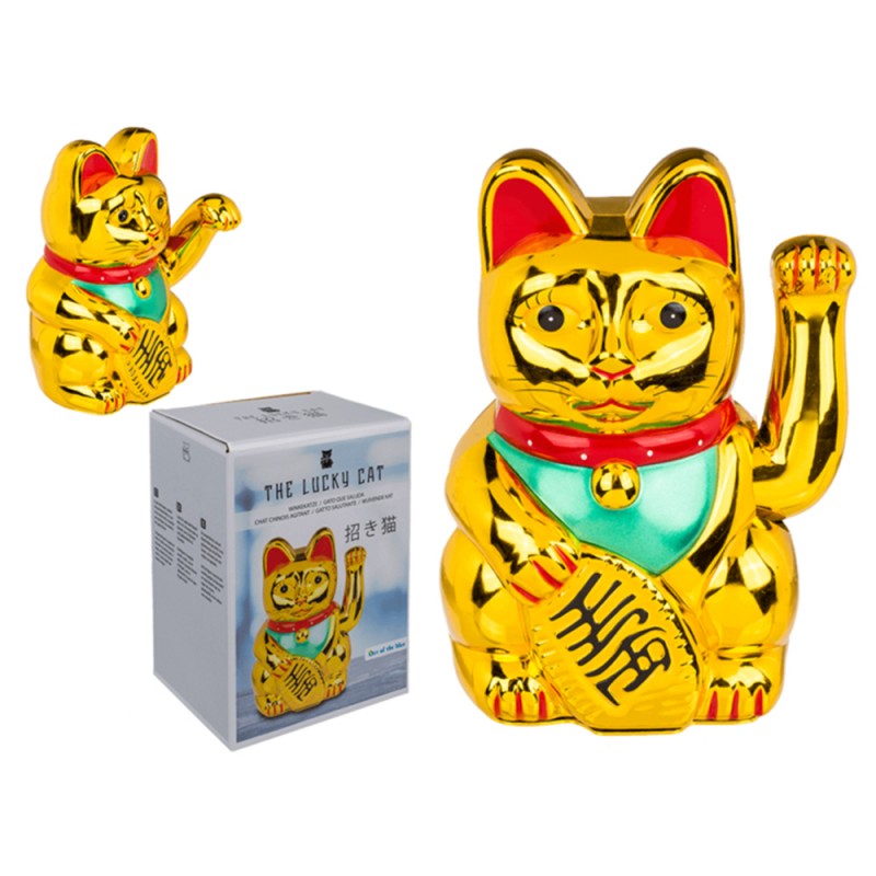 Chat maneki-neko chinois porte-bonheur - Lucky cat sur Logeekdesign