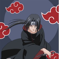 Serviette de Plage Naruto Itachi Uchiwa