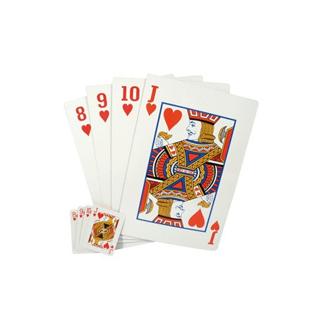 Ce jeu de cartes géant va faire son petit effet ! Les cartes à jouer sont immenses, format A4 !