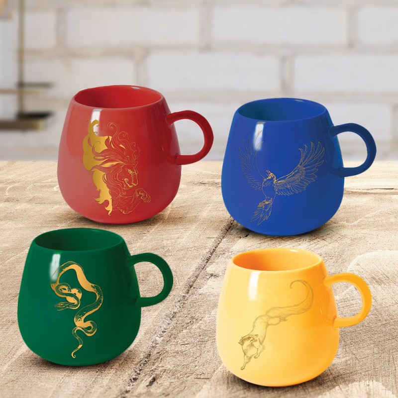 Tasse Arrondie Harry Potter Maisons Poudlard sur Logeekdesign