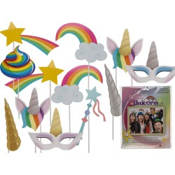 Kit décoration de cadeau cordons & tags - Licorne