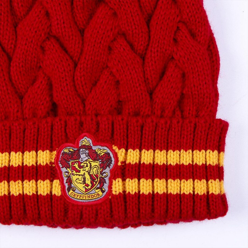 Harry potter - set bonnet pompon + echarpe - poufsouffle - enfants