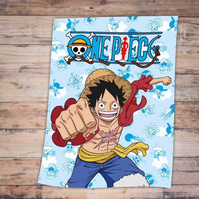 Plaid Manga One Piece Monkey D. Luffy Tout Doux sur Logeekdesign