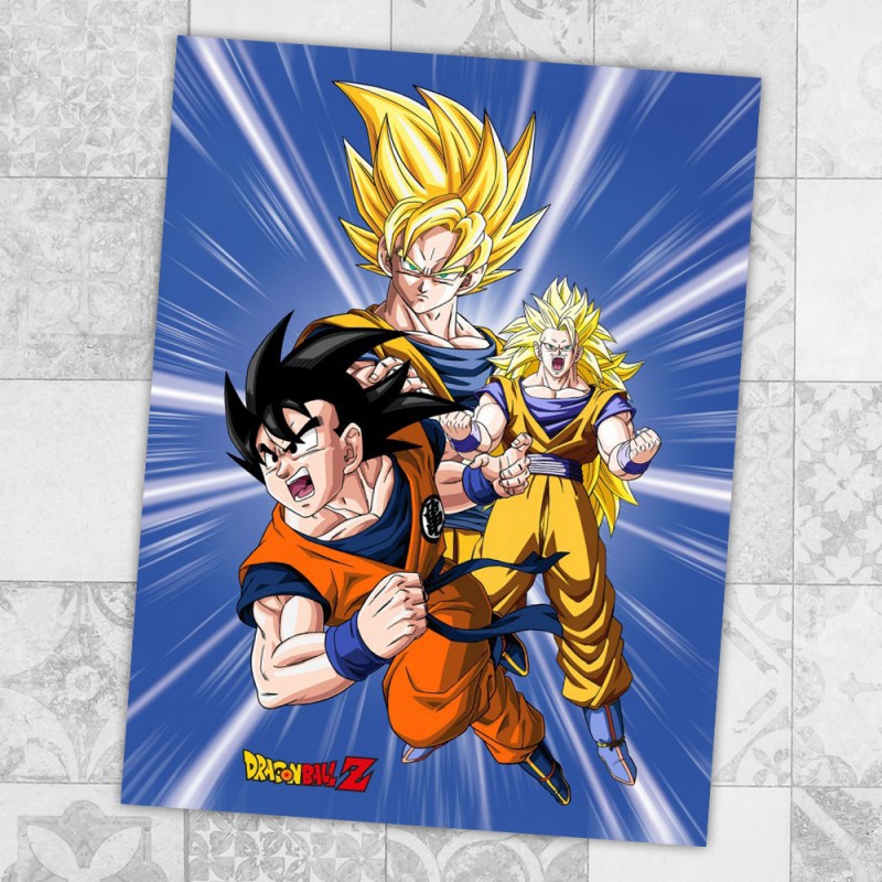 Plaid Manga Dragon Ball Z Personnages sur Logeekdesign