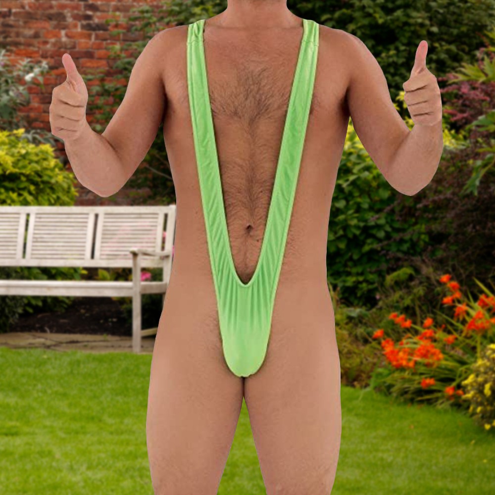 Borat Mankini Humoristique Vert Fluo sur Logeekdesign