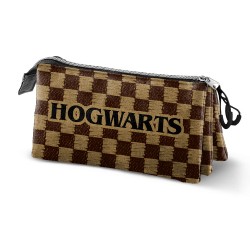 Trousse Triple Harry Potter Poudlard Damier