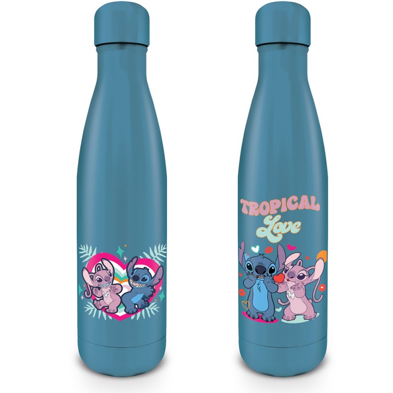 Bouteille Métallique Stitch & Angel Disney - Tropical Love sur Logeekdesign