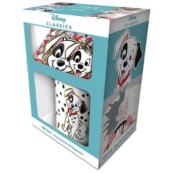 Pack Les 101 Dalmatiens Disney - Tasse, Sous-Verre et Porte-Clés