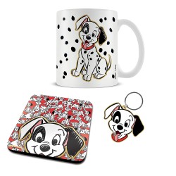 Pack Les 101 Dalmatiens Disney - Tasse, Sous-Verre et Porte-Clés