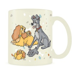 Pack La Belle et le Clochard Disney - Tasse, Sous-Verre et Porte-Clés