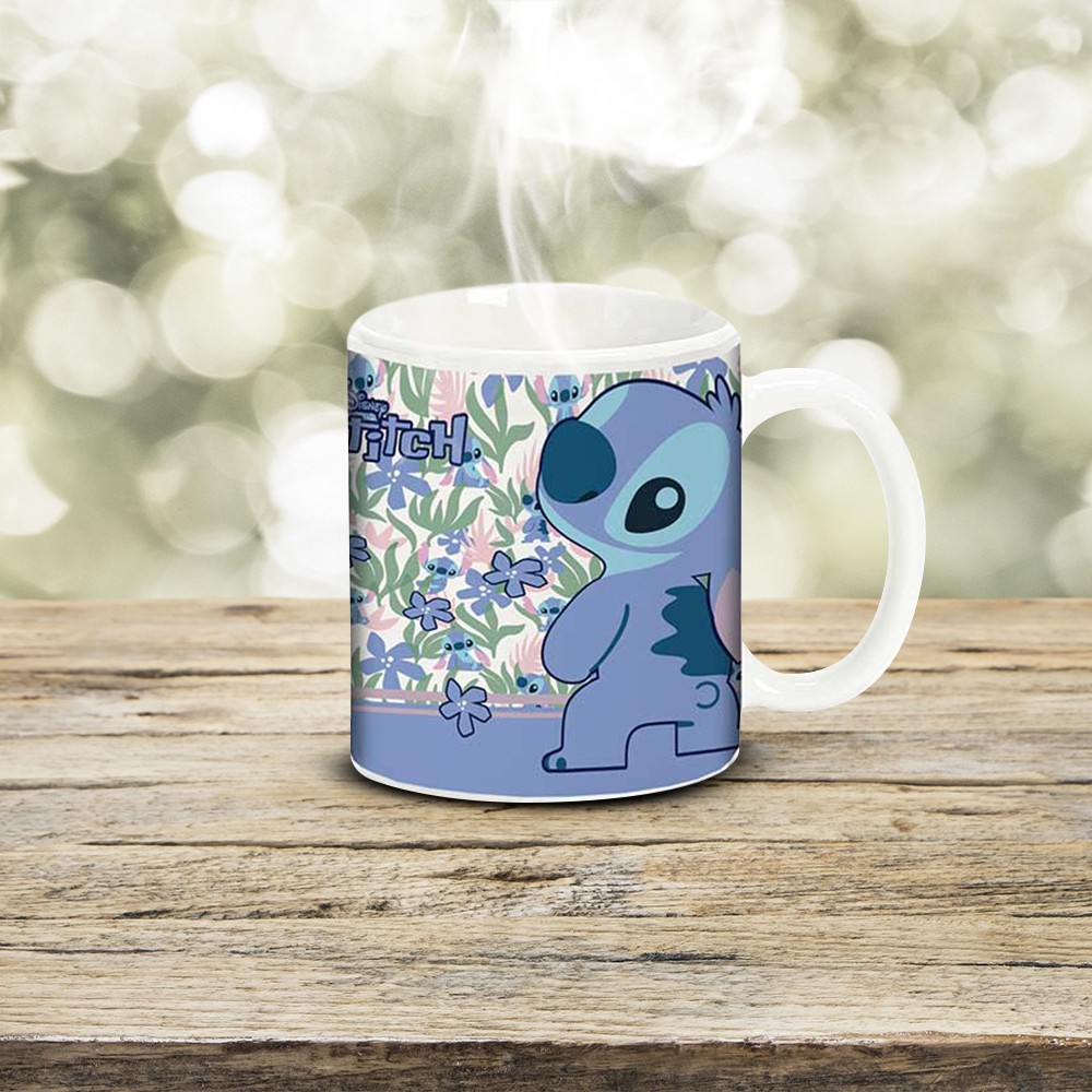 Mug Stitch Disney Flower Céramique - Lilo & Stitch sur Logeekdesign