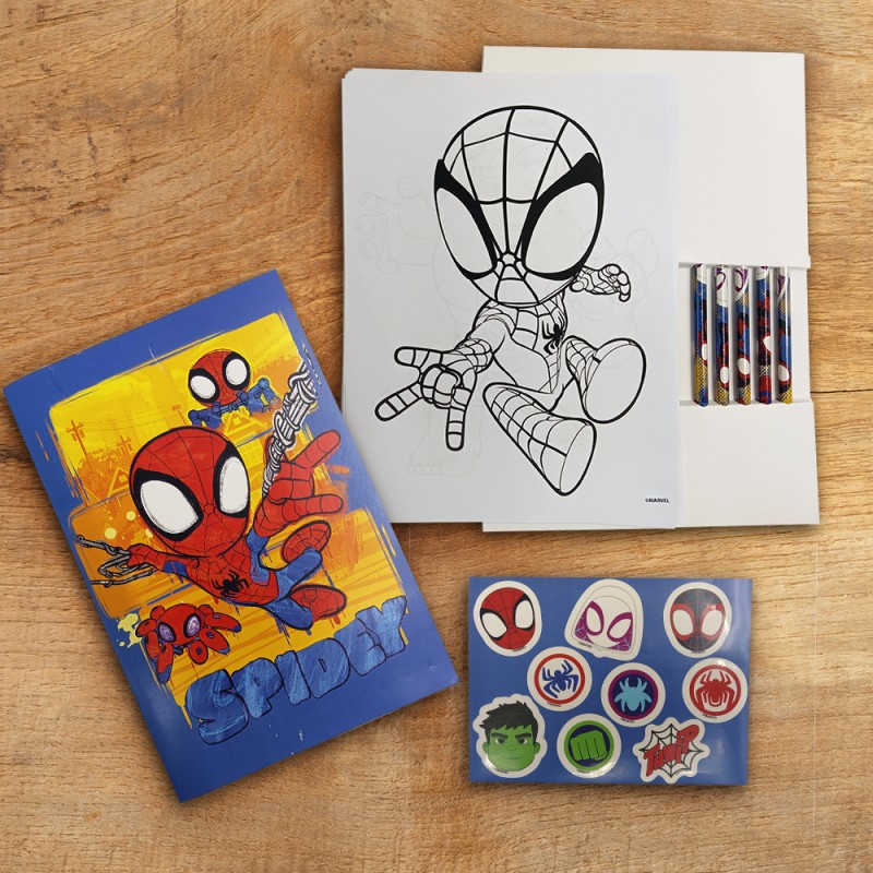 Album d'Activités Coloriage Spidey Marvel sur Logeekdesign