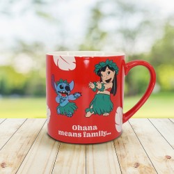 Mug Rouge Lilo & Stitch Ohana