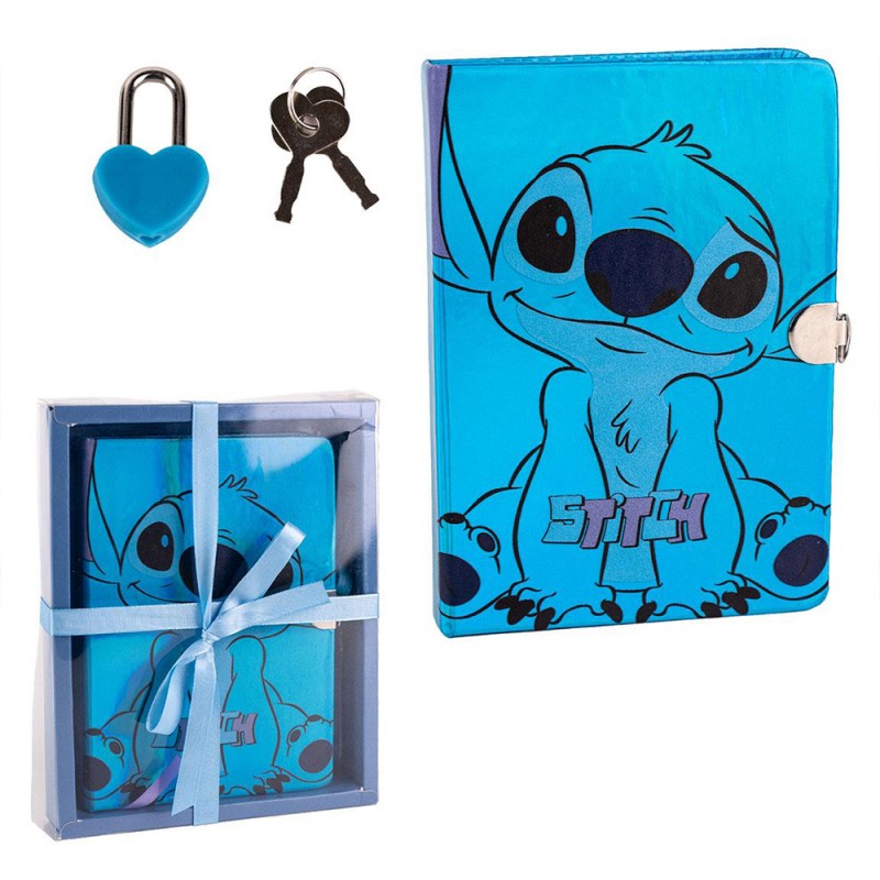 Carnet Secret Stitch Disney avec Cadenas Cœur sur Logeekdesign