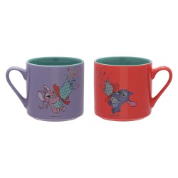 Set de 2 Tasses Colorées Stitch & Angel Disney