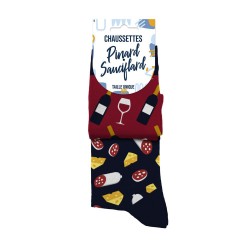 Chaussettes Humoristiques Plats et Boissons Mythiques