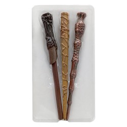 Set de 3 Baguettes Magiques Harry Potter Deluxe