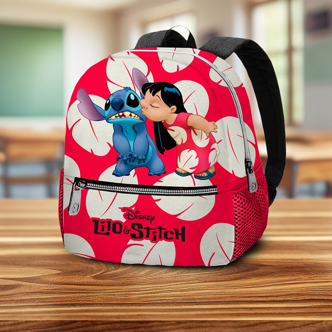 Petit Sac à Dos Lilo & Stitch Kiss Disney Rouge sur Logeekdesign
