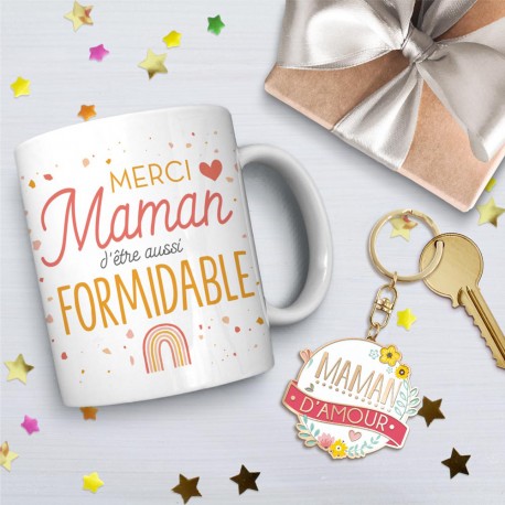Coffret Mug et Porte-Clés Fantaisie