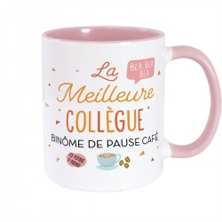 Mug Rose La Meilleure Collègue - Binôme de Pause-Café