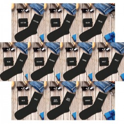 Chaussettes Homme Noires Fantaisie à Message