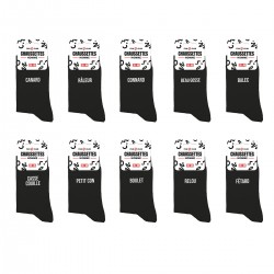 Chaussettes Homme Noires Fantaisie à Message
