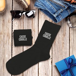 Chaussettes Homme Noires Fantaisie à Message