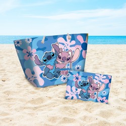 Sac de Plage & Pochette Stitch & Angel Disney Flower