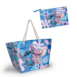 Sac de Plage & Pochette Stitch & Angel Disney Flower