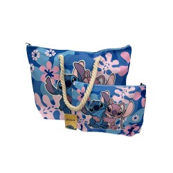 Sac de Plage & Pochette Stitch & Angel Disney Flower