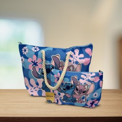 Sac de Plage & Pochette Stitch & Angel Disney Flower