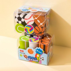 Lot de 6 Gommes Kawaii Fantaisie Multicolores