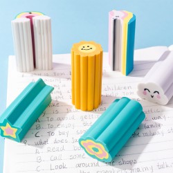 Lot de 6 Gommes Kawaii Fantaisie Multicolores