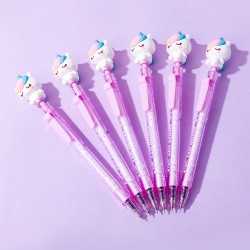 Stylo Gel Animaux Kawaii Rétractable Encre Bleue