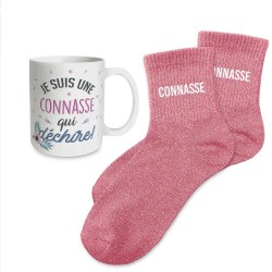 Coffret Cadeaux Paillettes Fantaisie - Tasse & Chaussettes